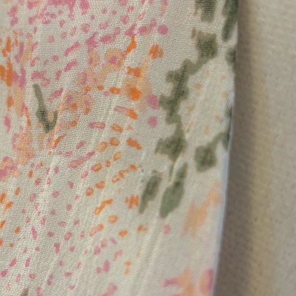 Ramy Brook Cream Short Ruffle Sleeve Faux Wrap Blouse Top Medium Careerwear - Picture 11 of 11